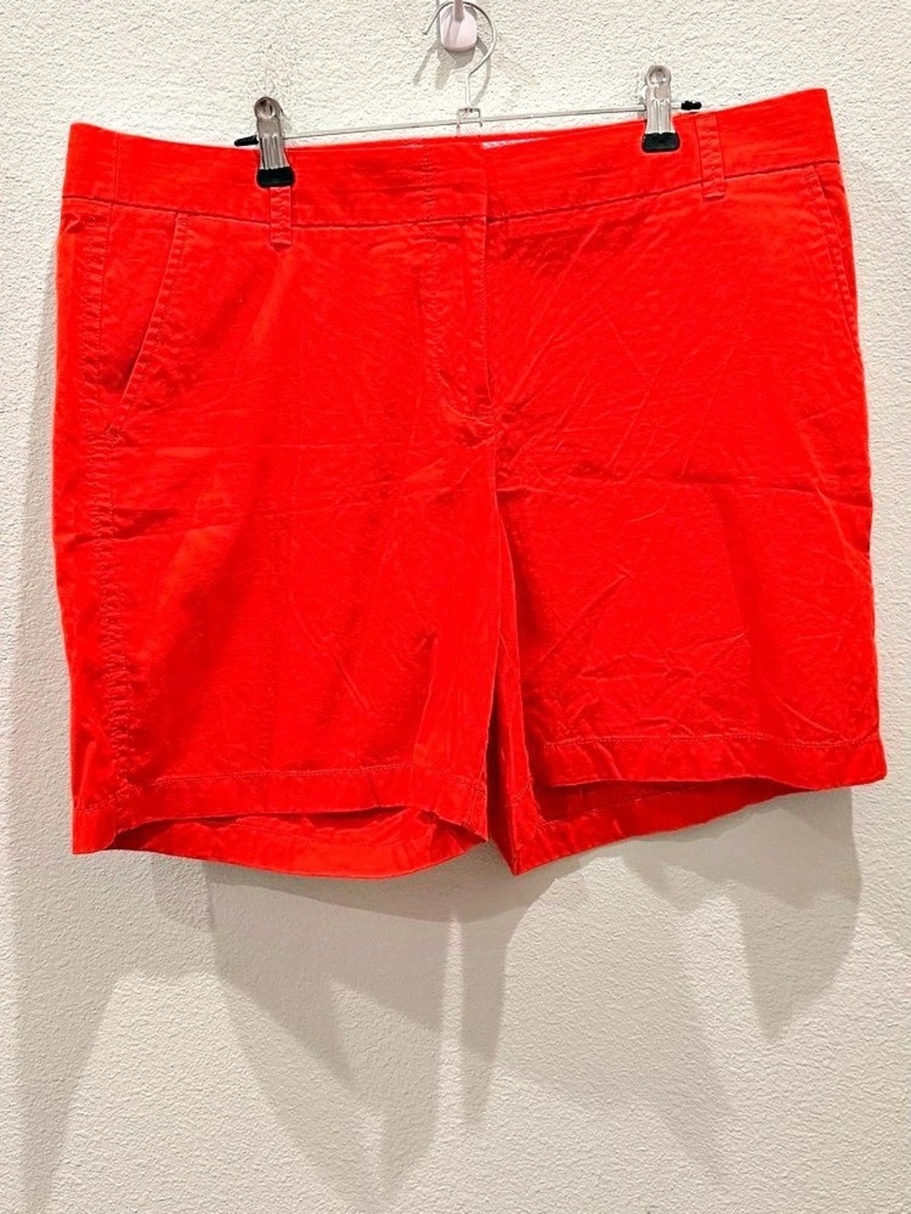 J.Crew Chino Broken-In Cotton Bermuda Shorts in Red Size 14